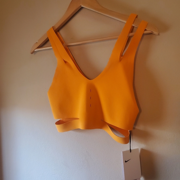 Nike Orange Sport Bra, Size Medium - Picture 3 of 7